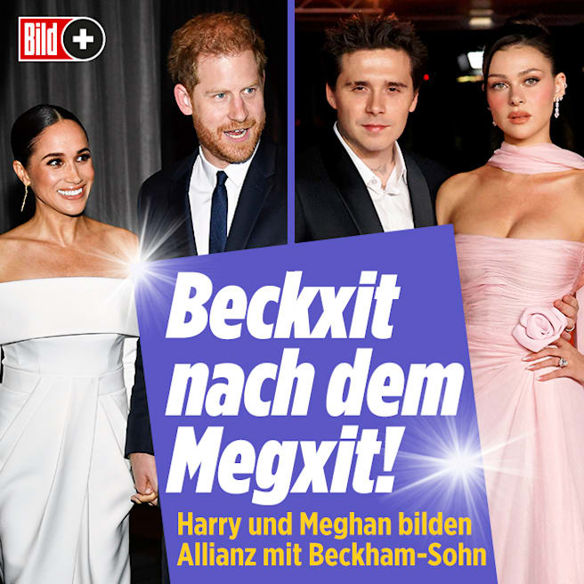 Harry und Meghan bilden Allianz mit Beckham-Sohn Brooklyn