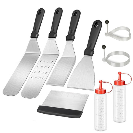 9-teiliges Grillbesteck Set aus Edelstahl