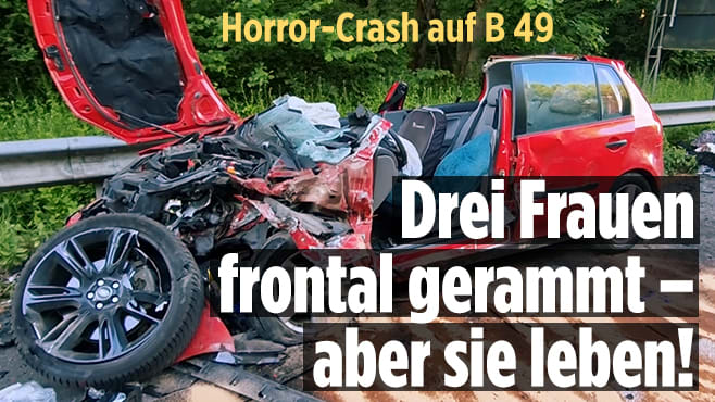 Unfall bei Montabaur: Vier Schwerverletzte auf B 49