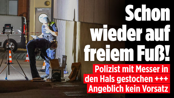 Polizist am Hals verletzt: Angreifer kurz danach wieder auf freiem Fuß