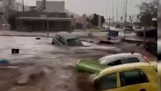 Unwetterkatastrophe in Griechenland: Paros steht unter Wasser