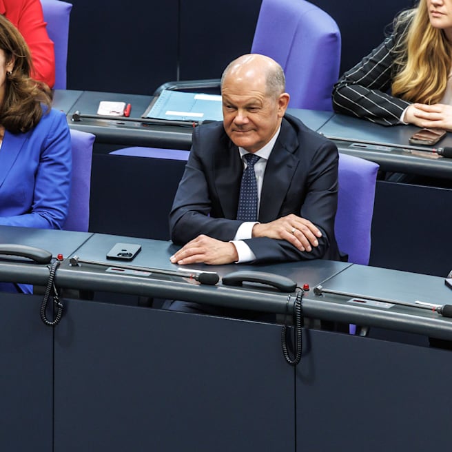 Bundestag: Hier sitzt der einfache Abgeordnete Olaf Scholz