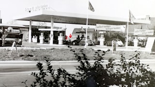 Die Shell-Tankstelle wurde 1971 überfallen, der Pächter erschossen. Sein Tod ist bis heute ungeklärt...