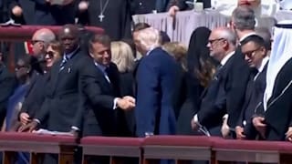Präsidenten-Treffen: Trump und Macron wünschen sich den Frieden
