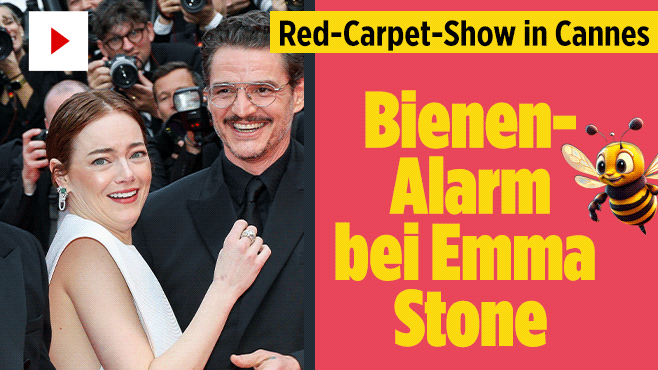 Red-Carpet-Show in Cannes: Bienen-Alarm bei Emma Stone
