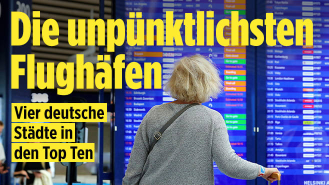 Europas unpünktlichste Flughäfen. Vier deutsche Airports in den Top 10