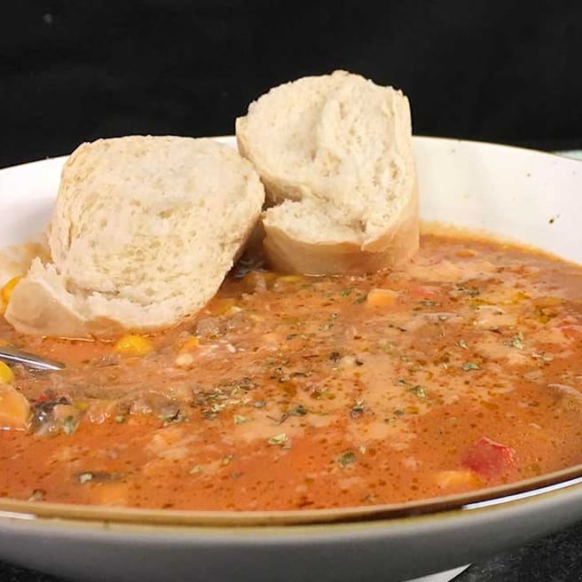 Eine etwas andere Pizza : Pizza-Suppe