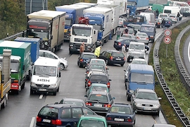 Stau auf der Autobahn