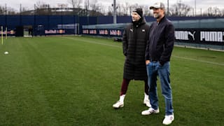 Jürgen Klopp im Januar mit Ex-Leipzig-Trainer Marco Rose