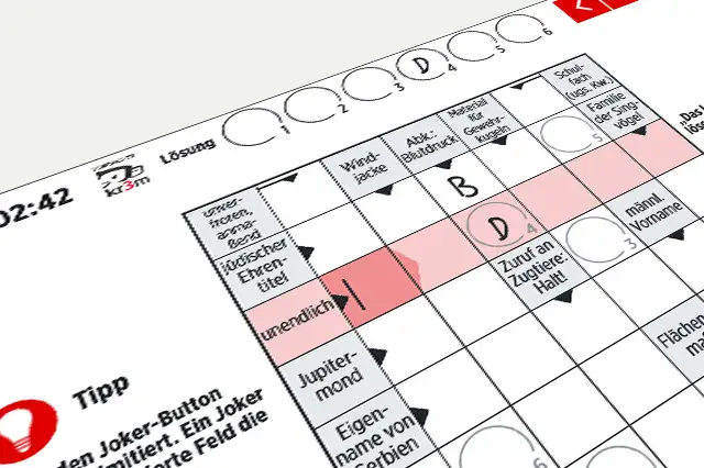 Kreuzworträtsel jetzt spielen